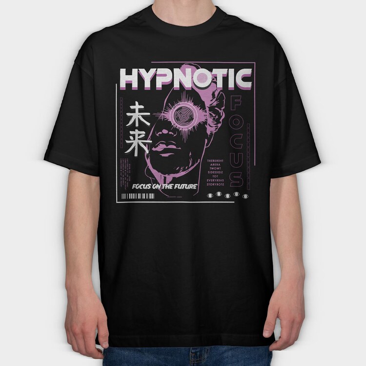 Hypnotic 1, Tricou Oversize Barbati (Unisex)