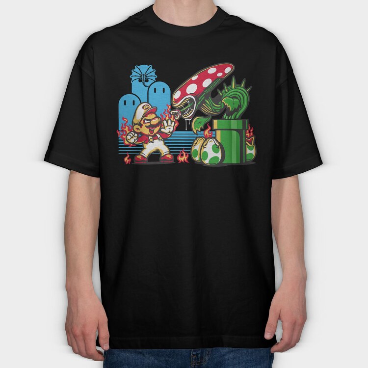 Super Mario 18, Tricou Oversize Barbati (Unisex)