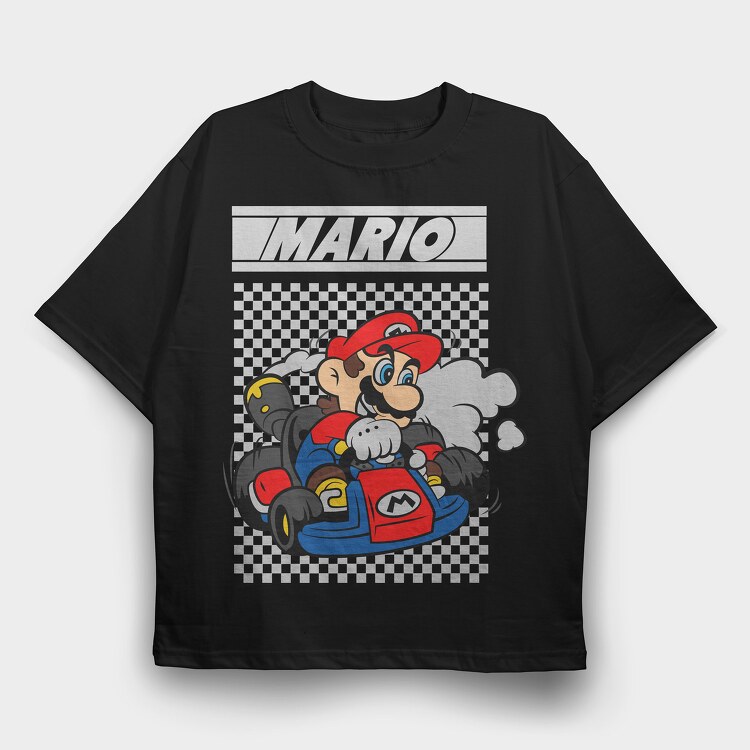 Super Mario 2, Tricou Oversize Barbati (Unisex)