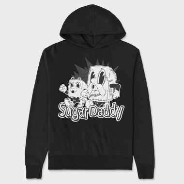 Sugar Daddy Cartoon Old, Hanorac Oversize Barbati (Unisex)