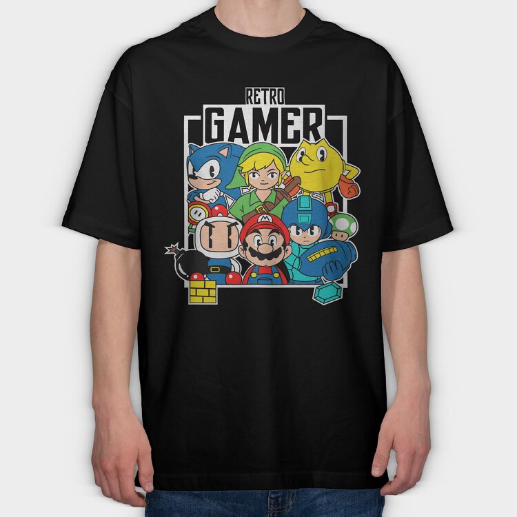 Video Game Multi Characters, Tricou Oversize Barbati (Unisex)