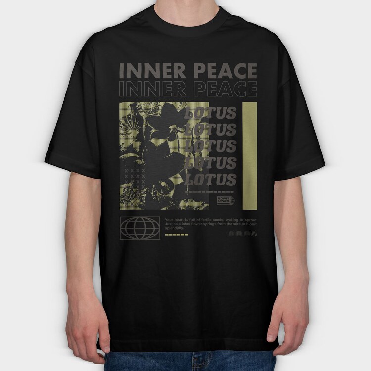 Inner Peace 1, Tricou Oversize Barbati (Unisex)