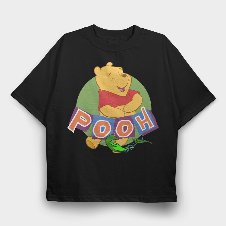 Cartoon Retro Winnie the Pooh 2, Tricou Oversize Barbati (Unisex)