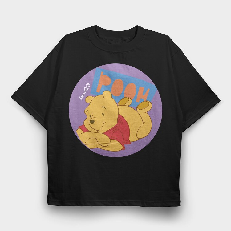 Cartoon Retro Winnie the Pooh 5, Tricou Oversize Barbati (Unisex)