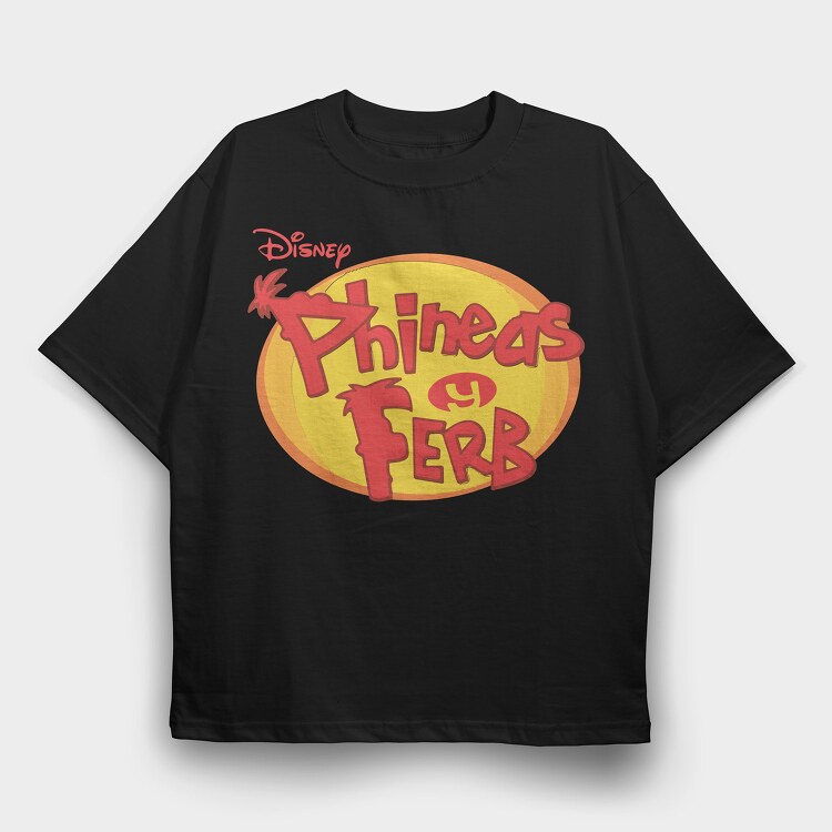 Phineas and Ferb 1, Tricou Oversize Barbati (Unisex)