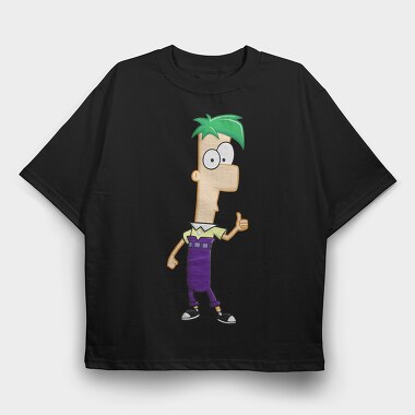 Phineas and Ferb 4, Tricou Oversize Barbati (Unisex)