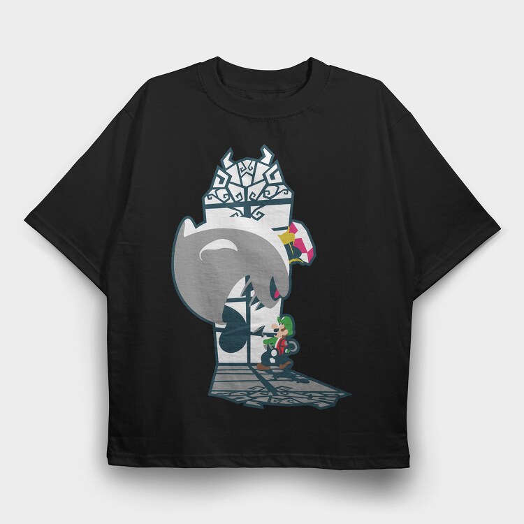 Classic Luigis Mansion, Tricou Oversize Barbati (Unisex)