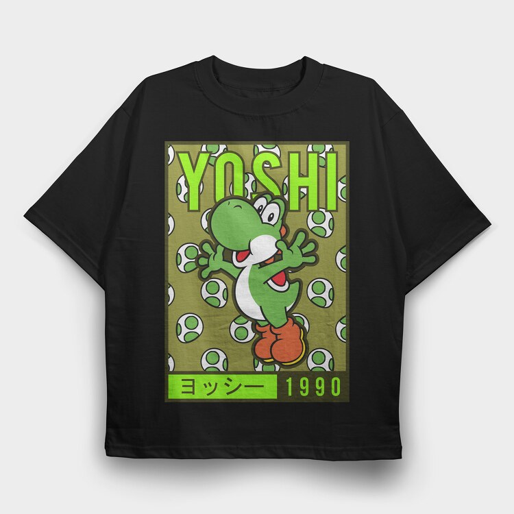 Yoshi Mario Bros, Tricou Oversize Barbati (Unisex)