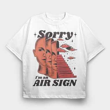 Air Sign, Tricou Oversize Barbati (Unisex)