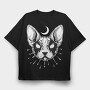 Black Metal Cat, Tricou Oversize Barbati (Unisex)