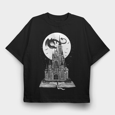 Fairytale Book, Tricou Oversize Barbati (Unisex)