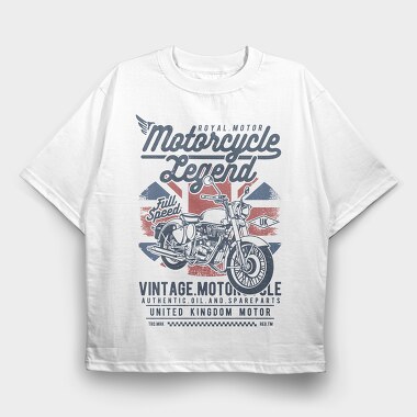 Motorcycle Legend, Tricou Oversize Barbati (Unisex)