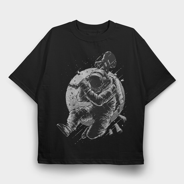 No Music, Tricou Oversize Barbati (Unisex)