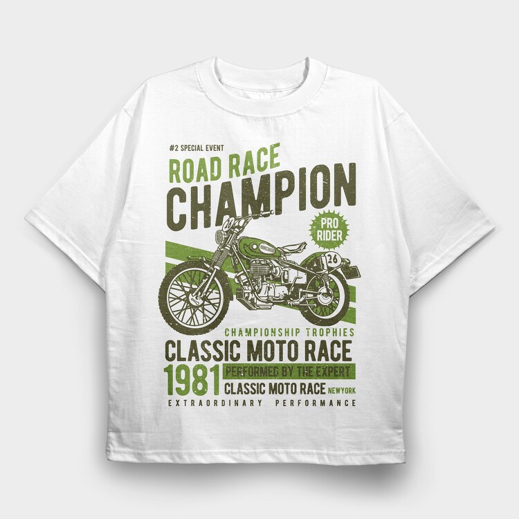 Road Race Champion, Tricou Oversize Barbati (Unisex)