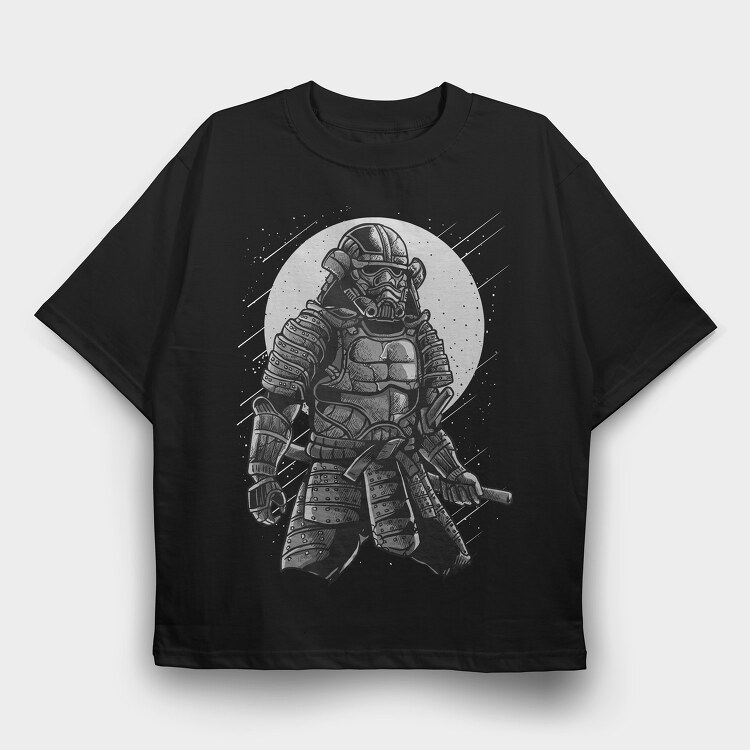 Samurai Galaxy, Tricou Oversize Barbati (Unisex)