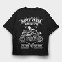 Super Racer Motorcycle, Tricou Oversize Barbati (Unisex)