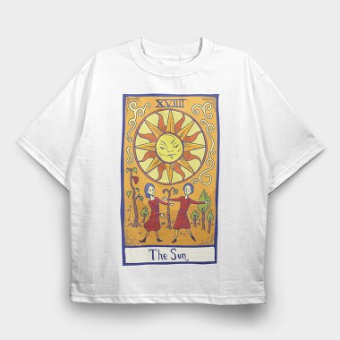 Tarot Card the Sun, Tricou Oversize Barbati (Unisex)