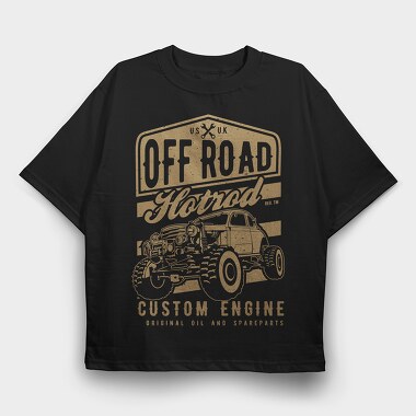 Offroad Hotrod, Tricou Oversize Barbati (Unisex)