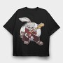 Samurai Rabbit, Tricou Oversize Barbati (Unisex)