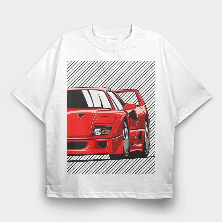 F40, Tricou Oversize Barbati (Unisex)