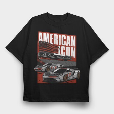 Ford GT40 - American Icon, Tricou Oversize Barbati (Unisex)