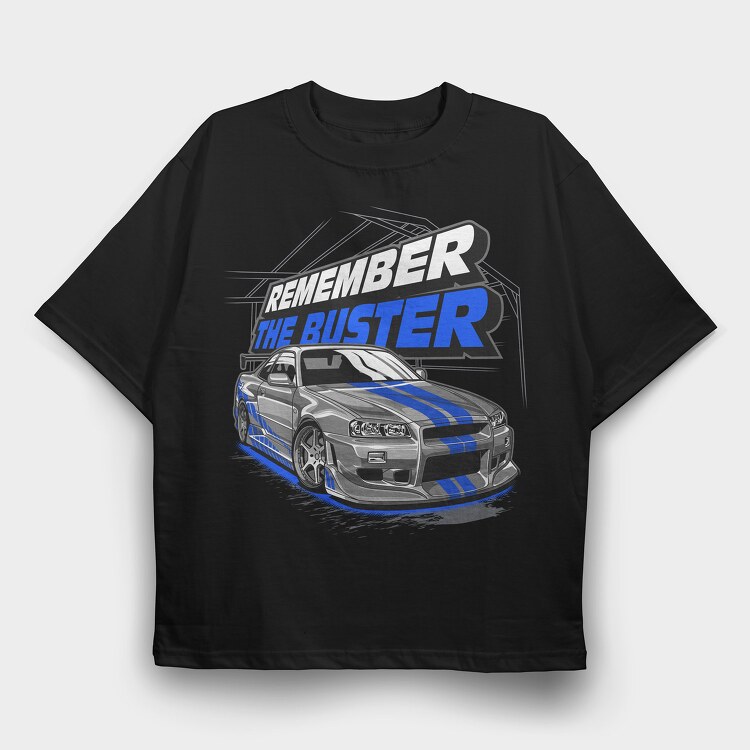 GTR R34 2 Fast 2 Furious, Tricou Oversize Barbati (Unisex)