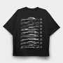 Mustang History Silhouette, Tricou Oversize Barbati (Unisex)