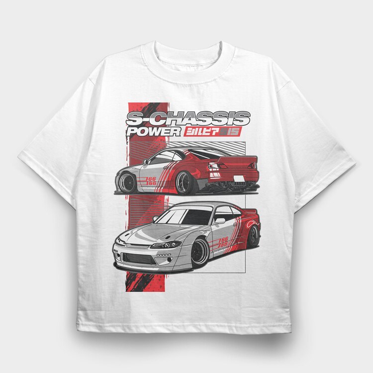 S15 Rocket Bunny, Tricou Oversize Barbati (Unisex)
