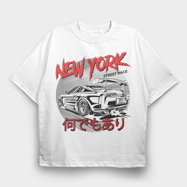 Supra Street Racing, Tricou Oversize Barbati (Unisex)