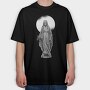 Ilustracion Estatua Con Usin, Tricou Oversize Barbati (Unisex)