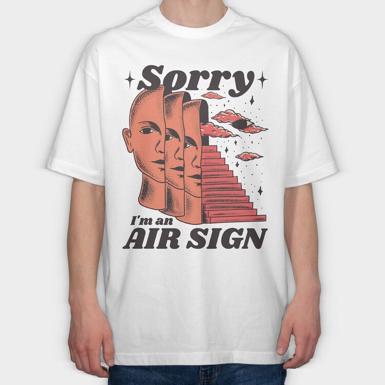 Air Sign, Tricou Oversize Barbati (Unisex)