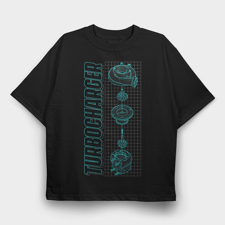 Turbocharger, Tricou Oversize Barbati (Unisex)
