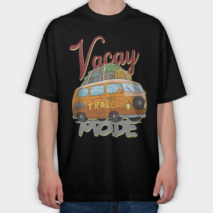 Vacay Mode, Tricou Oversize Barbati (Unisex)