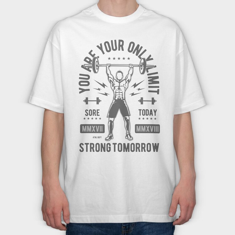 You Are Your Only Limit, Tricou Oversize Barbati (Unisex)