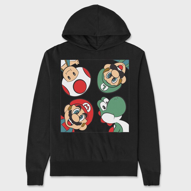 Super Mario 1, Hanorac Oversize Barbati (Unisex)