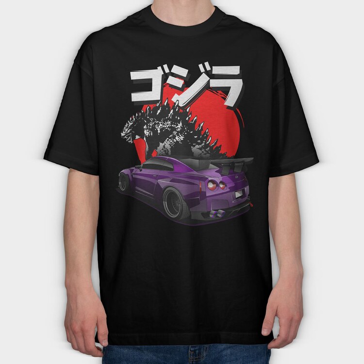 Purple R35, Tricou Oversize Barbati (Unisex)