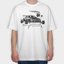 R34 Crank Out, Tricou Oversize Barbati (Unisex)