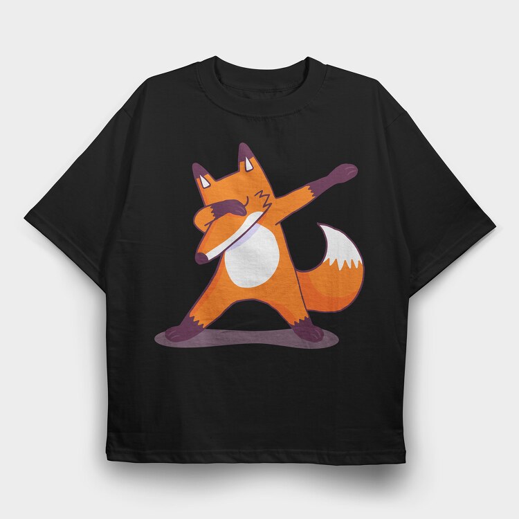 Dab Animal Comics Fox, Tricou Oversize Barbati (Unisex)