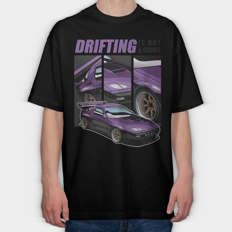 Drifting Is Not a Crime, Tricou Oversize Barbati (Unisex)