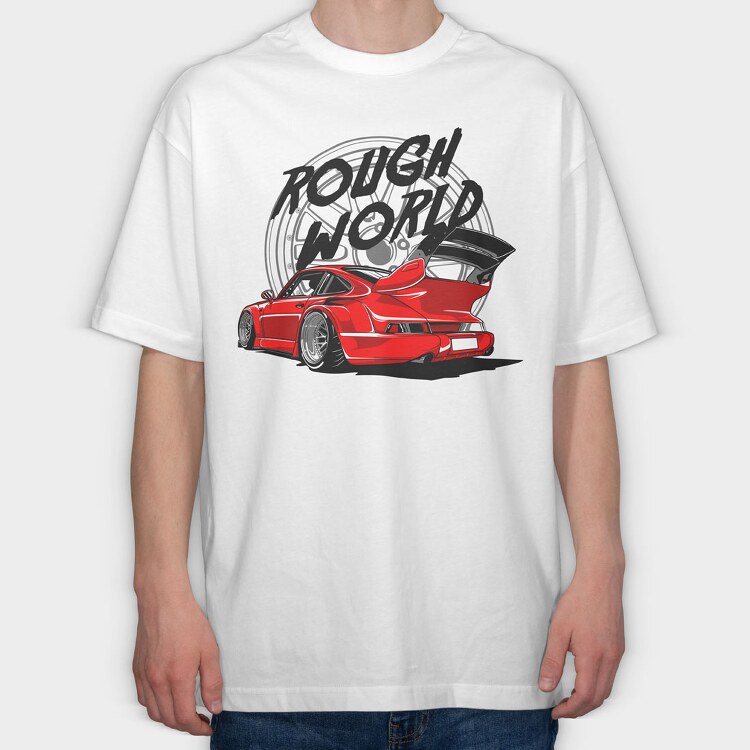 ROUGH WORLD, Tricou Oversize Barbati (Unisex)