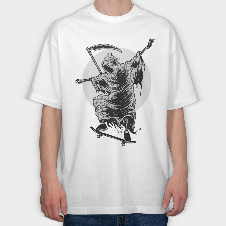Reaper Skater, Tricou Oversize Barbati (Unisex)