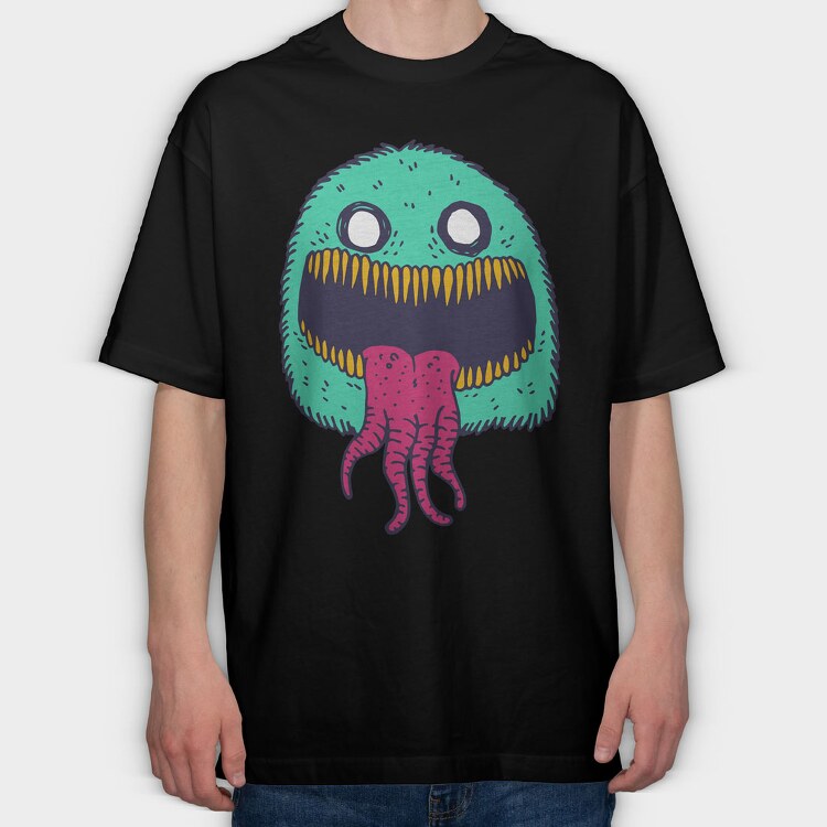 Monster Faces 1, Tricou Oversize Barbati (Unisex)