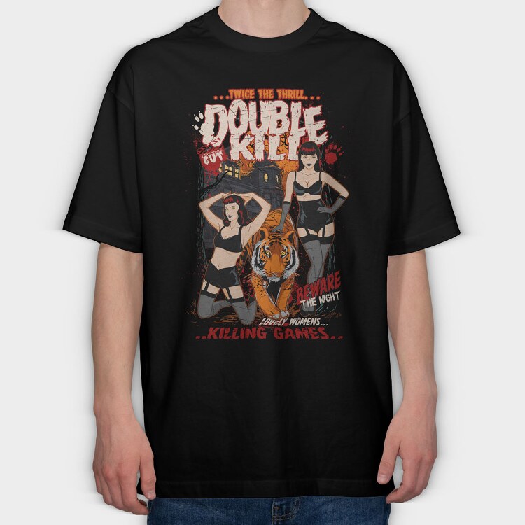 Double Kill, Tricou Oversize Barbati (Unisex)