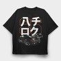 HACHIROKU, Tricou Oversize Barbati (Unisex)