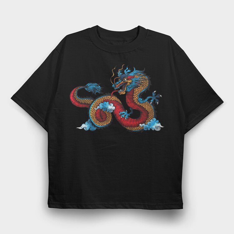 Dragon Tattoo, Tricou Oversize Barbati (Unisex)
