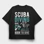 Scuba Diving, Tricou Oversize Barbati (Unisex)