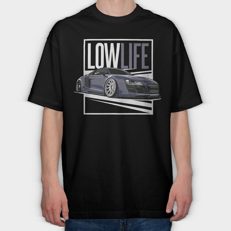 AUDI R8, Tricou Oversize Barbati (Unisex)