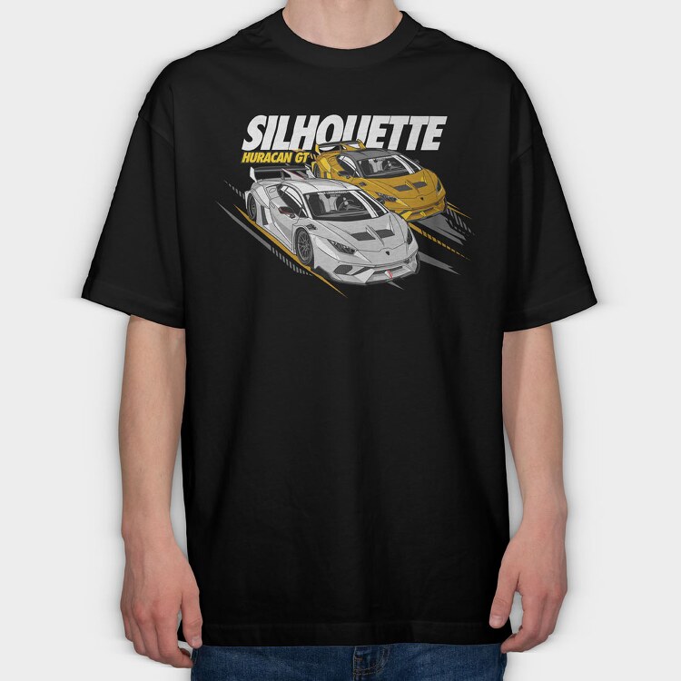Silhouette Huracan, Tricou Oversize Barbati (Unisex)