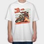 Motocross MotorcycleArt 80S, Tricou Oversize Barbati (Unisex)