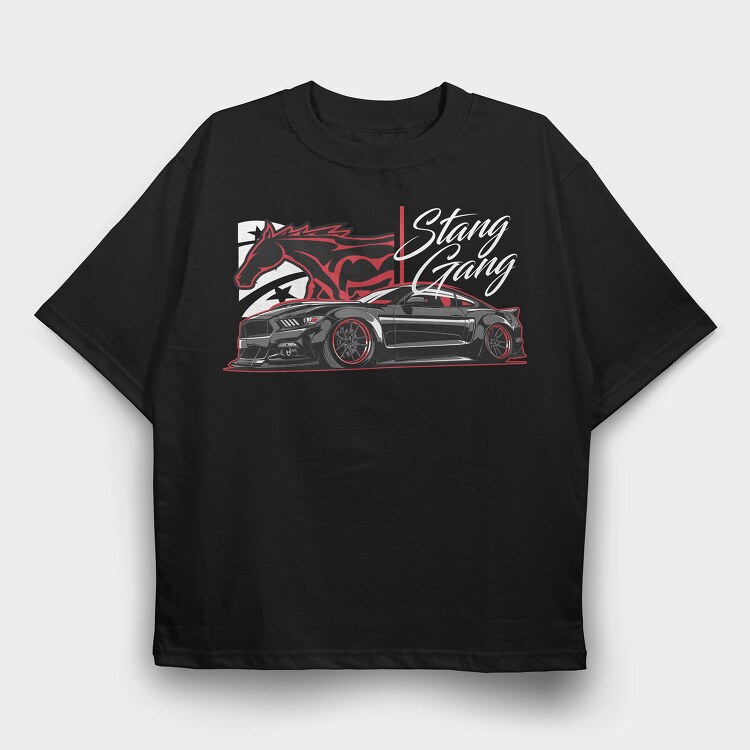 STANG GANG, Tricou Oversize Barbati (Unisex)